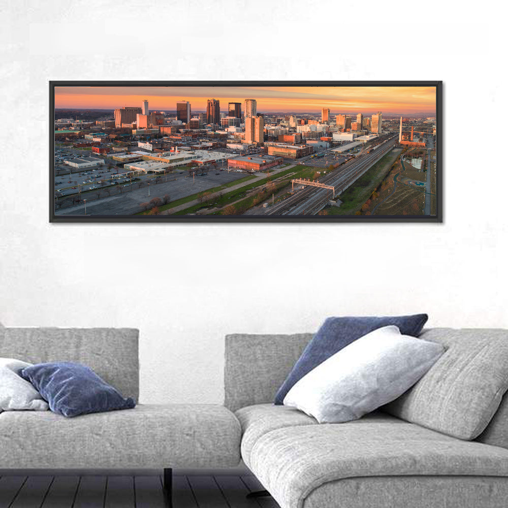 Birmingham Golden Hour Skyline Wall Art