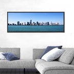 Miami Skyline Over Calm Blue Water Wall Art