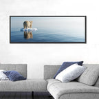 Lone Polar Bear on Ice Floe Wall Art