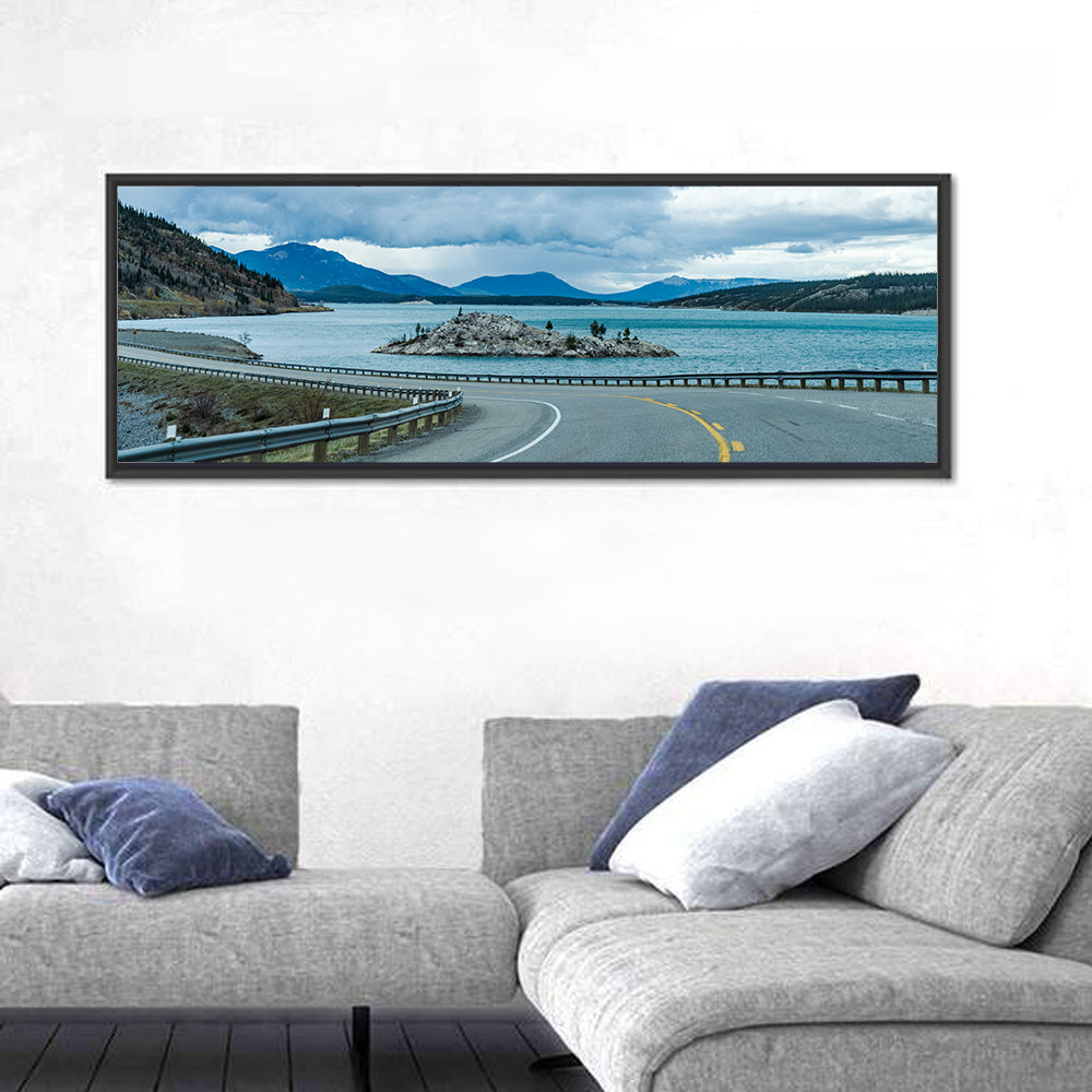 David Thompson Highway 11, Abraham Lake Wall Art in a room, panoramic