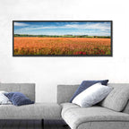 Golden Wheat Field with Poppies Wall Art