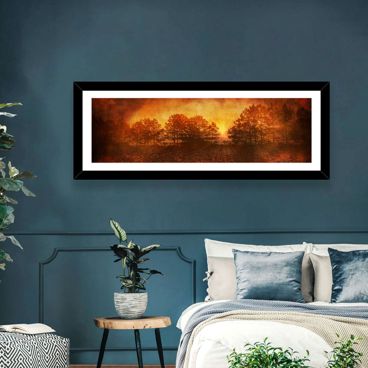 Autumn Forest Sunset Wall Art