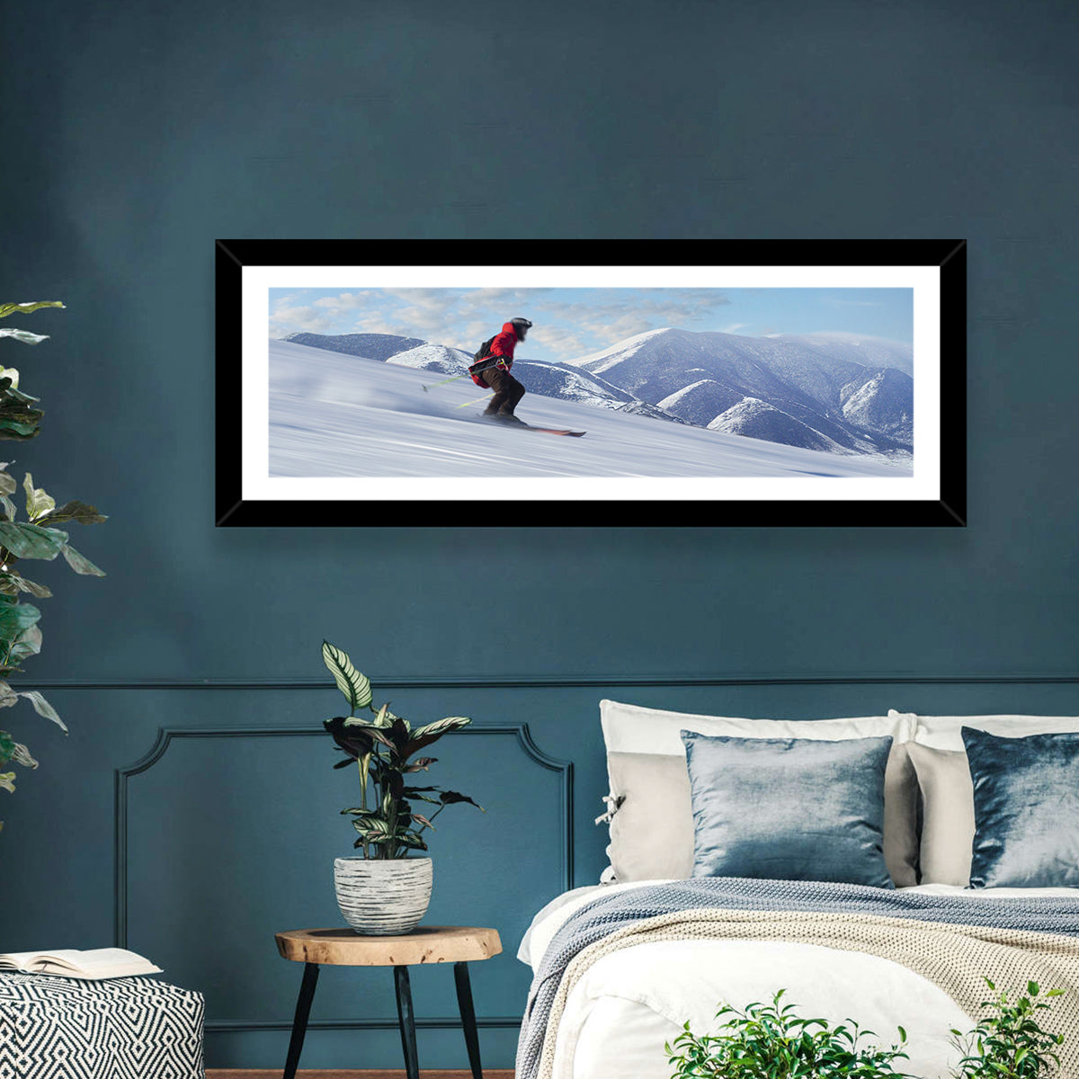 Man Skiing on Slope Wall Art