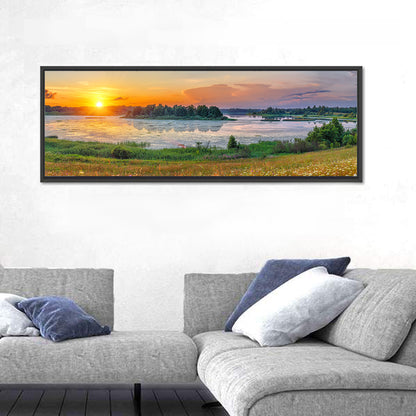 Sunset Over Lake Wall Art