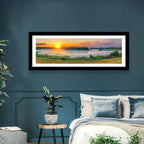 Sunset Over Lake Wall Art