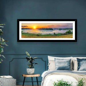 Sunset Over Lake Wall Art