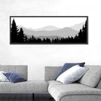 Foggy Mountain Silhouettes Wall Art