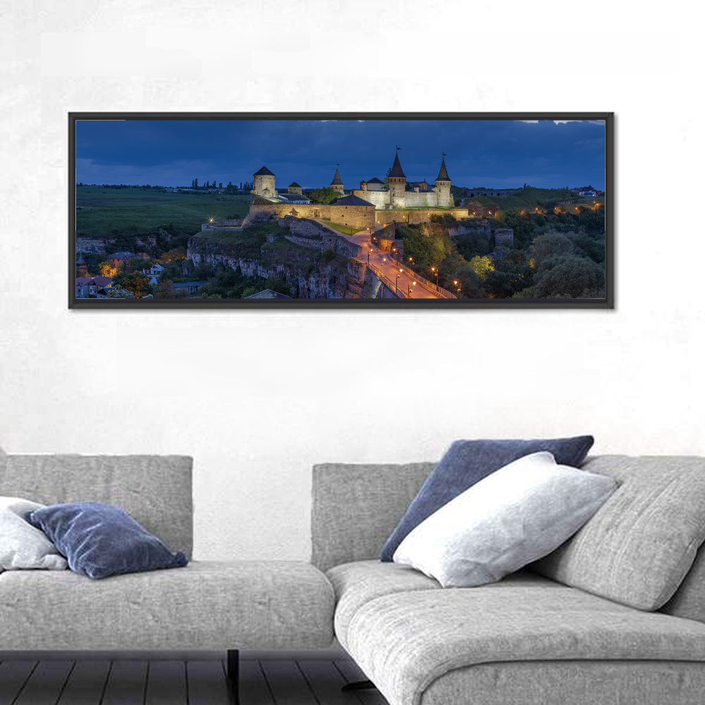 Kamianets-podilskyi Fortress at Dusk Wall Art
