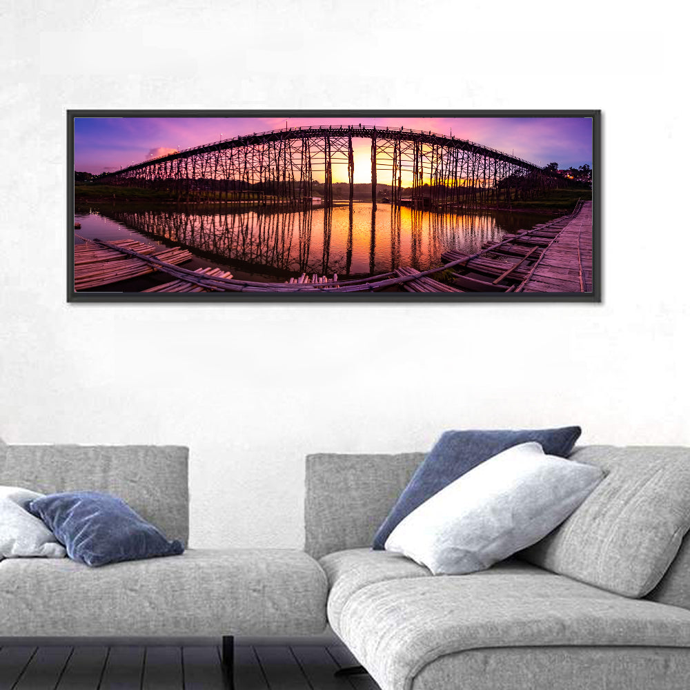 Mon Bridge Sunset, Sangkhlaburi Wall Art