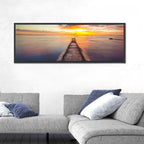 Stone Pier to Glowing Horizon Wall Art