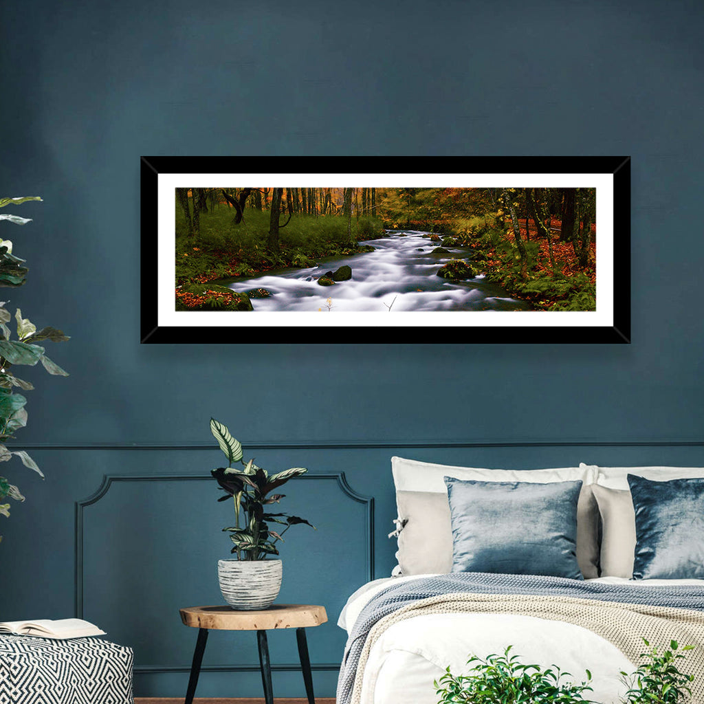 Autumn Forest Stream Wall Art