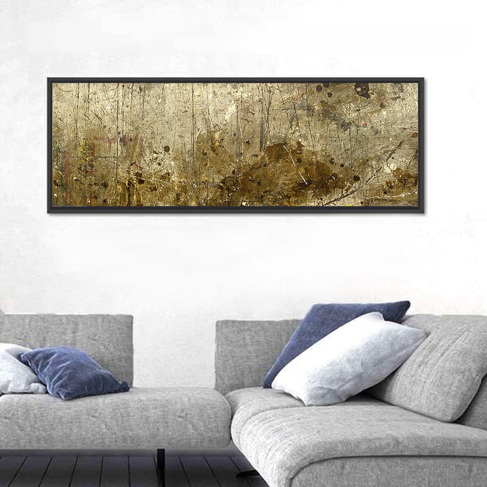 Gold Leaf Workbench Texture Abstract Wall Art