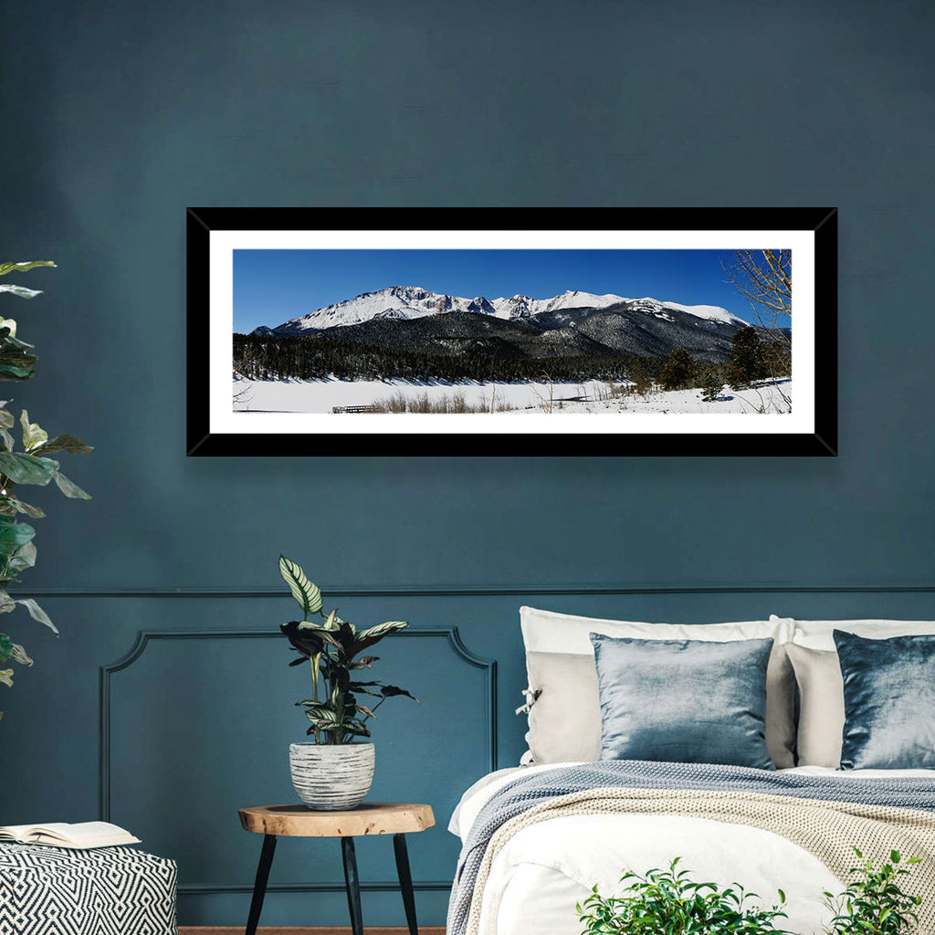 Pikes Peak Winter View Wall Art