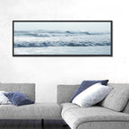 Misty Horizon Ocean Waves Wall Art