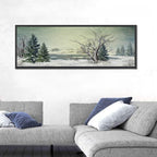 Leafless Tree at Winter Lake Wall Art