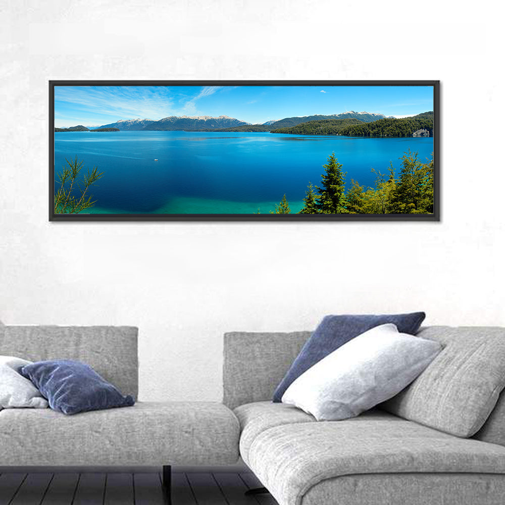 Nahuel Huapi Lake Wall Art in a room, panoramic