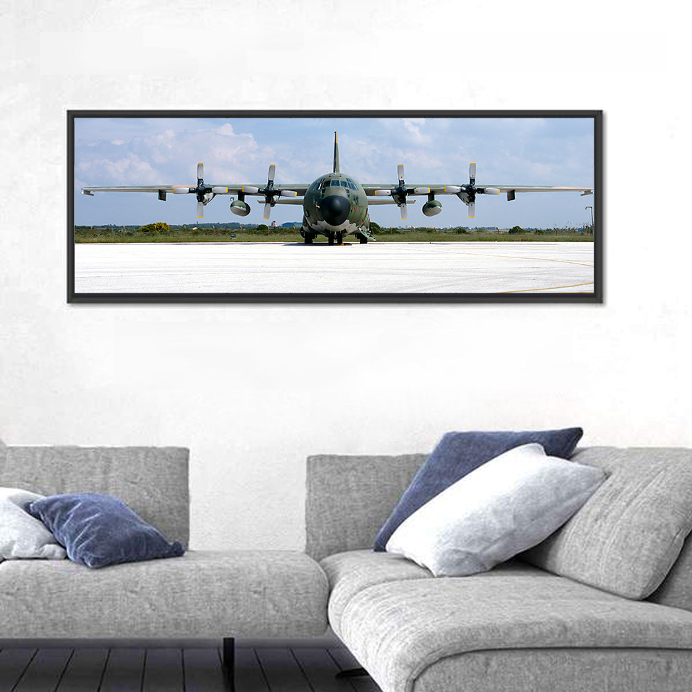 Camo Military Transport Aircraft Wall Art