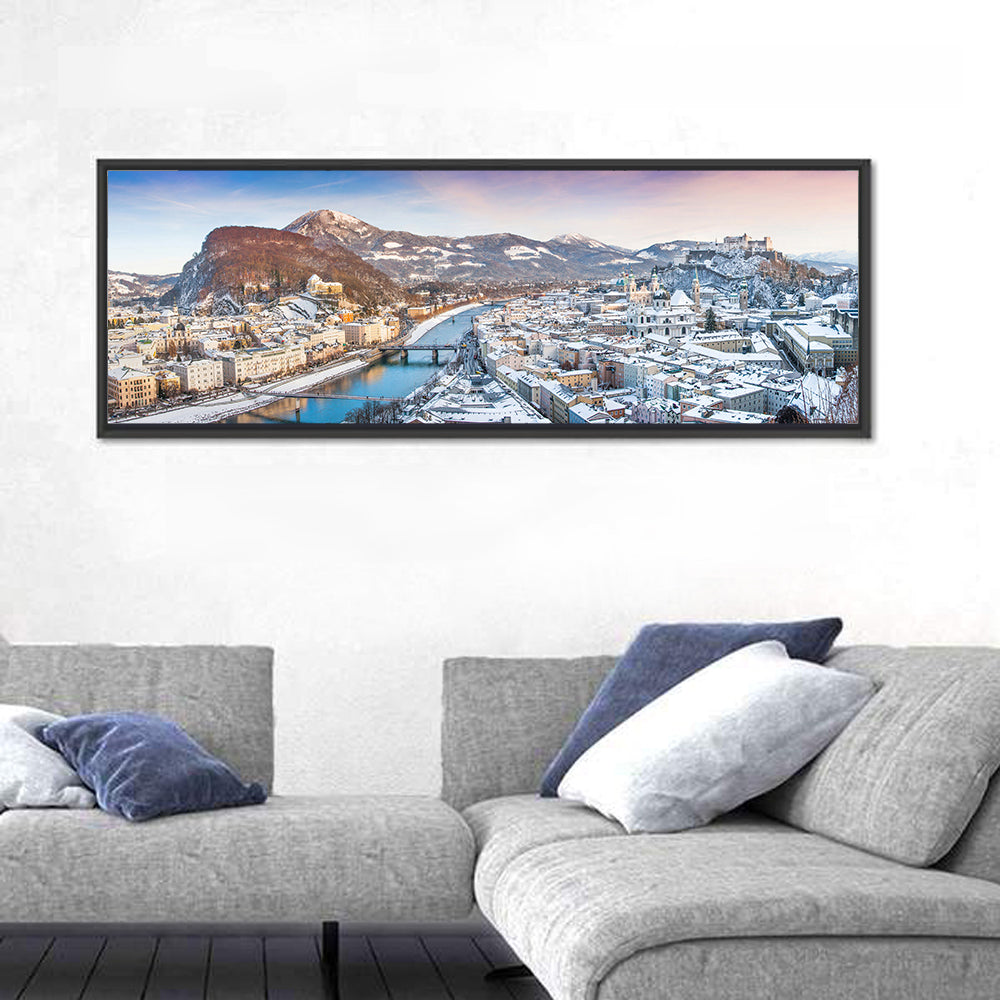 Salzburg Winter Skyline Wall Art