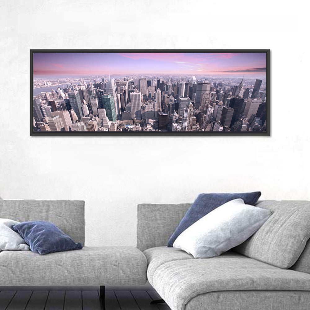 Midtown Manhattan Skyline in Purple Haze Wall Art