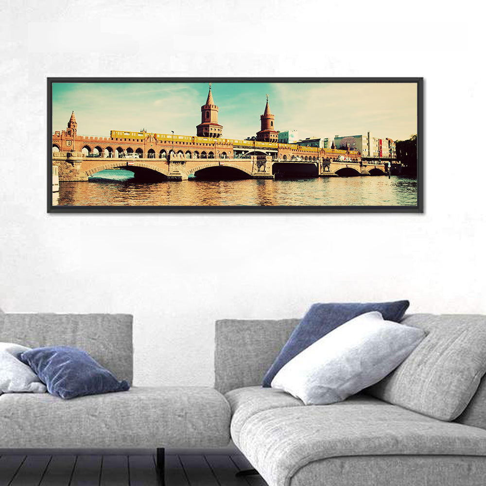 Oberbaum Bridge with Yellow Train Wall Art