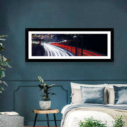 City Light Trails Wall Art