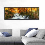 Autumn Forest Waterfall Wall Art