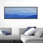 Misty Blue Mountain Valley Wall Art