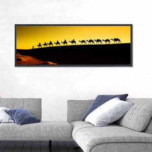 Camel Caravan Silhouette Wall Art