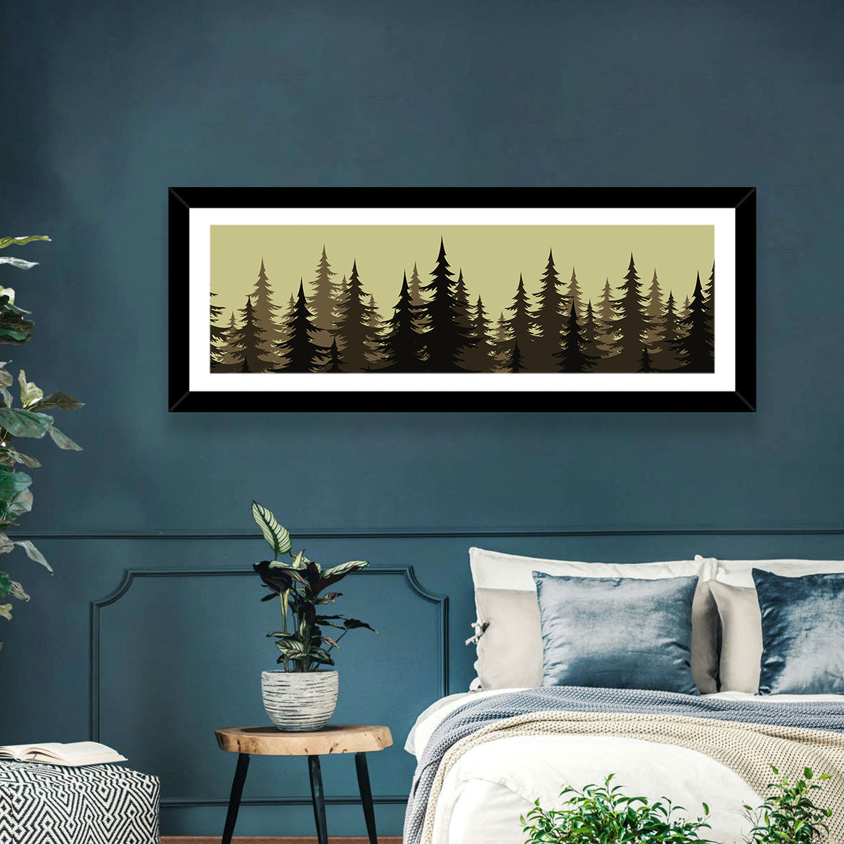 Fir Trees Silhouettes Wall Art
