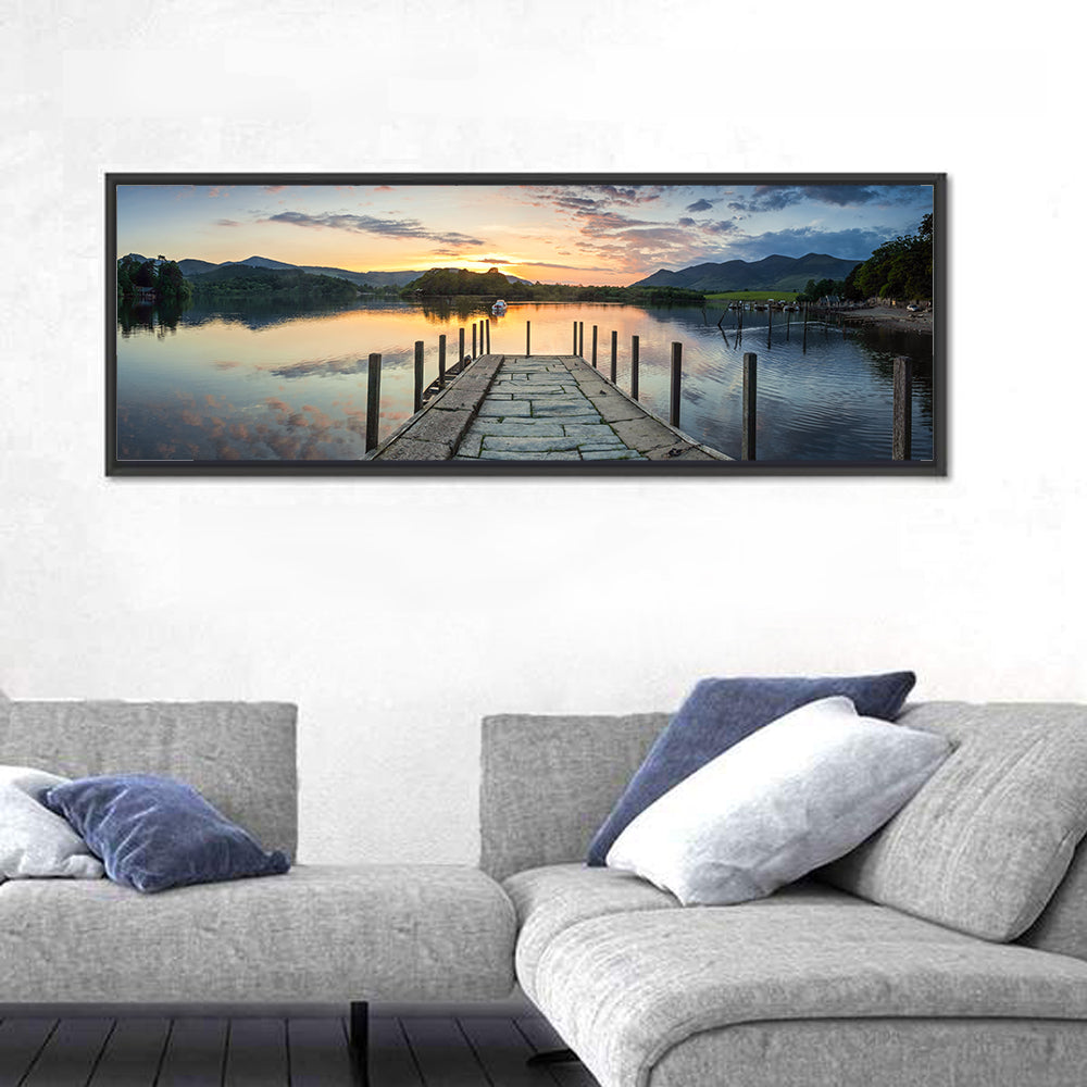 Derwent Water Stone Pier Sunset Wall Art