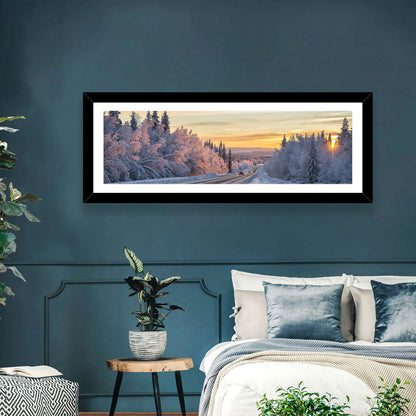 Snowy Winter Road Wall Art