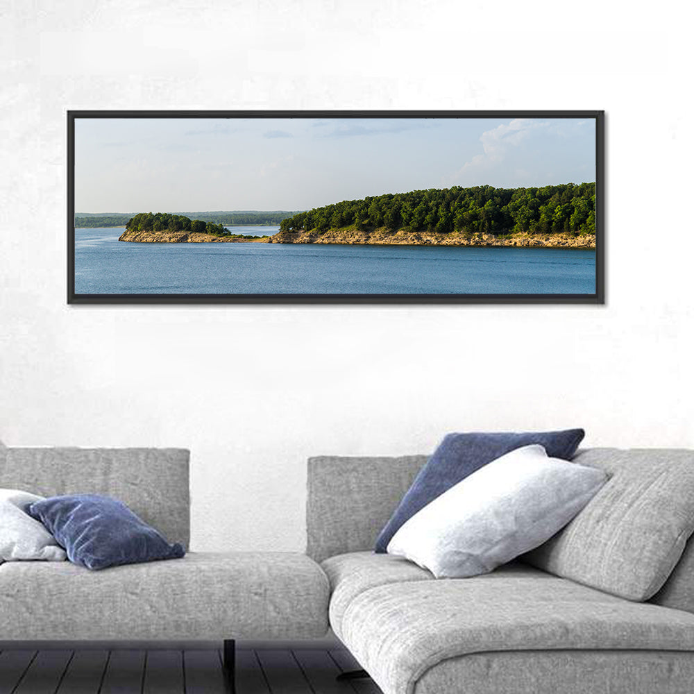 Truman Lake Peninsula Wall Art in a room, panoramic