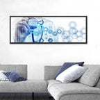 Stethoscope Checkup with Medical Icons Wall Art