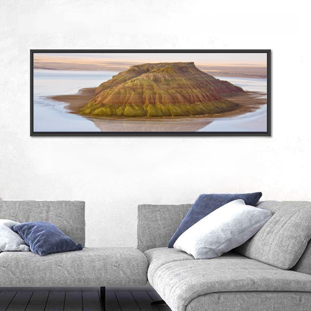 Salt Hill Reflection Wall Art in a room, panoramic