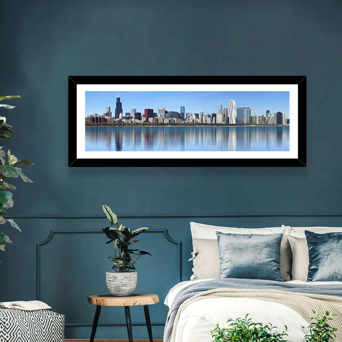 Chicago Skyline Reflection Wall Art