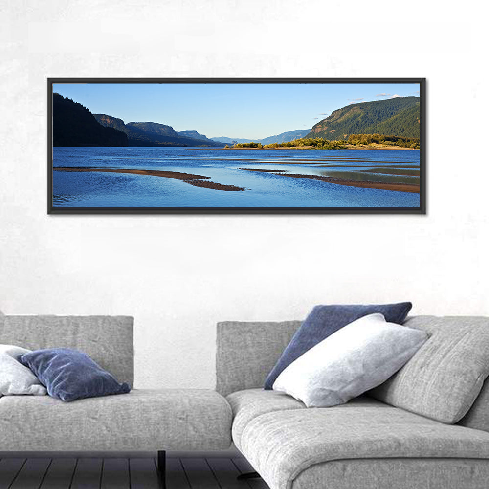 River Gorge Landscape Wall Art in a room, panoramic