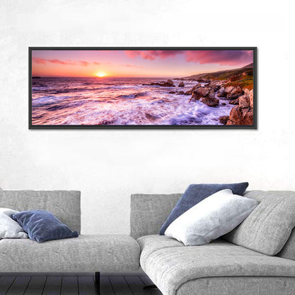 California Coast Sunset Wall Art