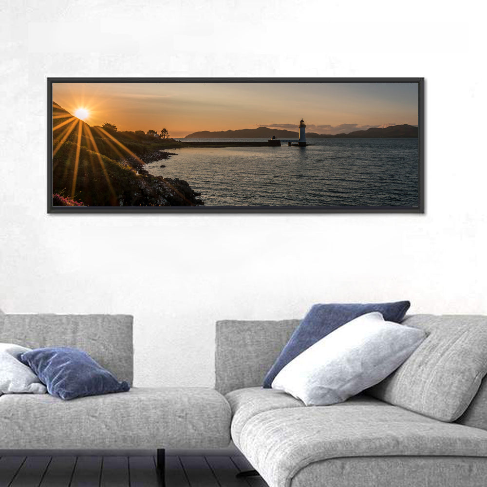 Dunollie Lighthouse Golden Hour Wall Art