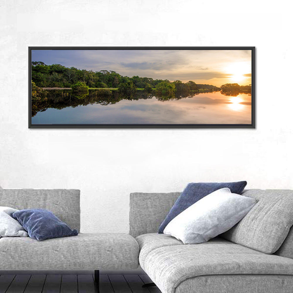 Amazon River Sunset Reflection Wall Art