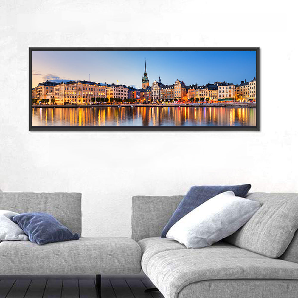Gamla Stan Night Reflections Wall Art