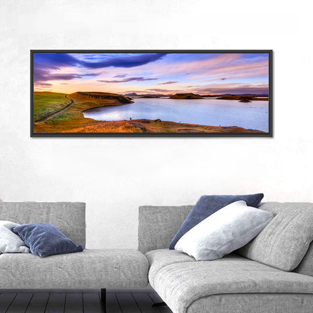 Sunset Over Lake Myvatn Wall Art
