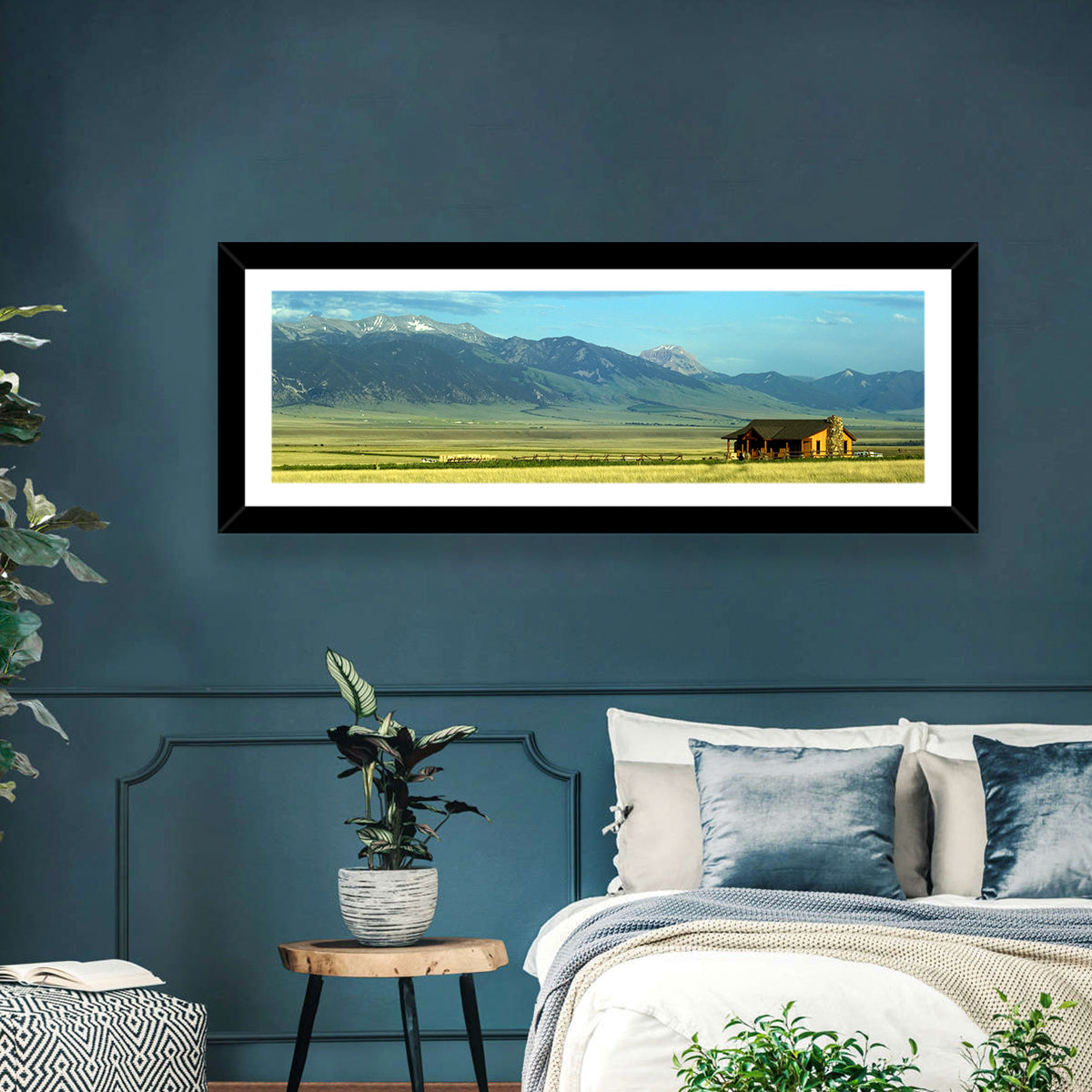 Montana Mountains Ranch Wall Art