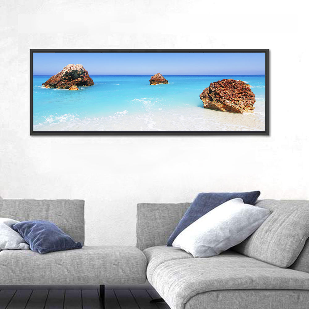 Lefkada Three Rocks Seascape Wall Art
