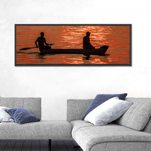 Sailing Boat at Sunset Wall Art