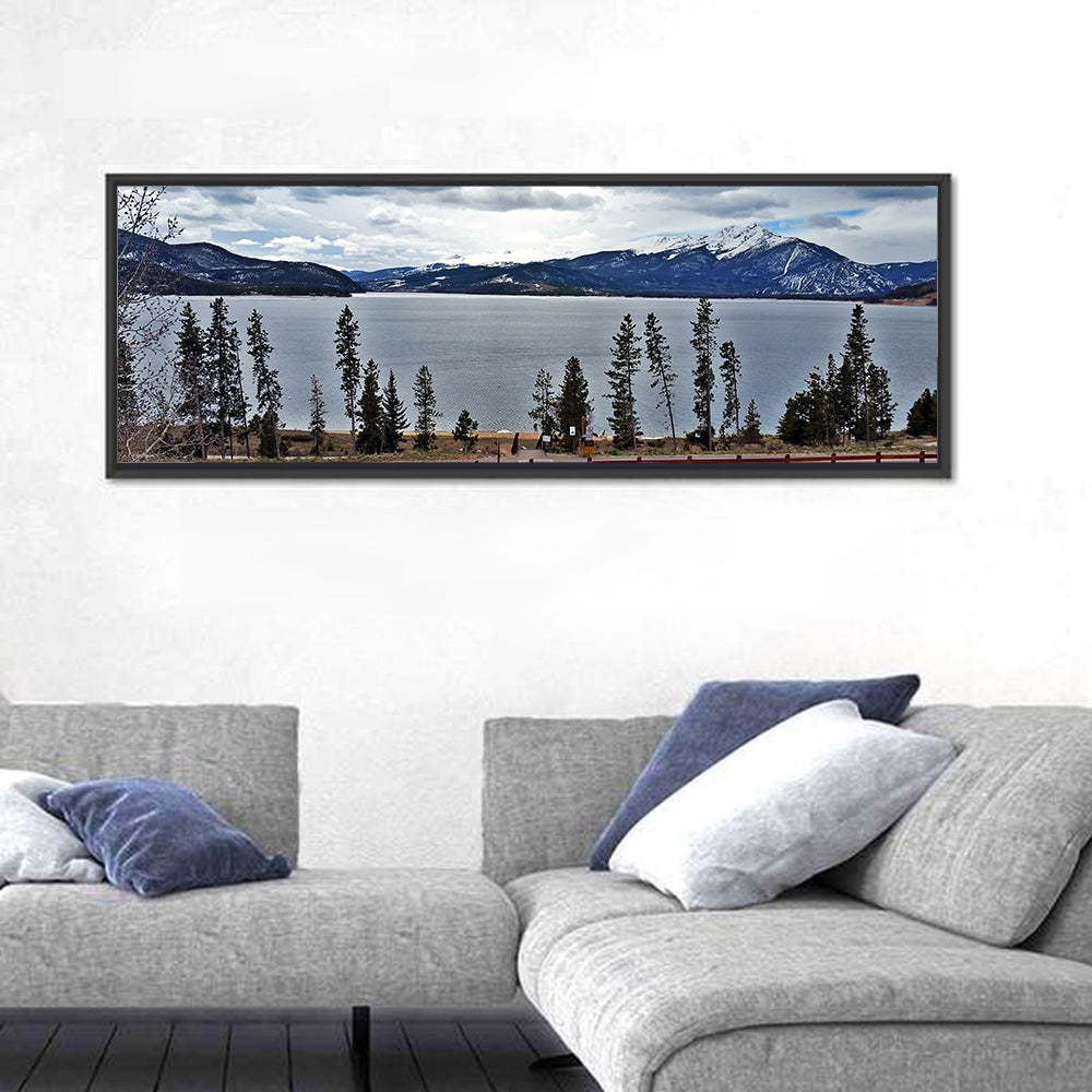 Lake Dillon, Colorado Wall Art in a room, panoramic