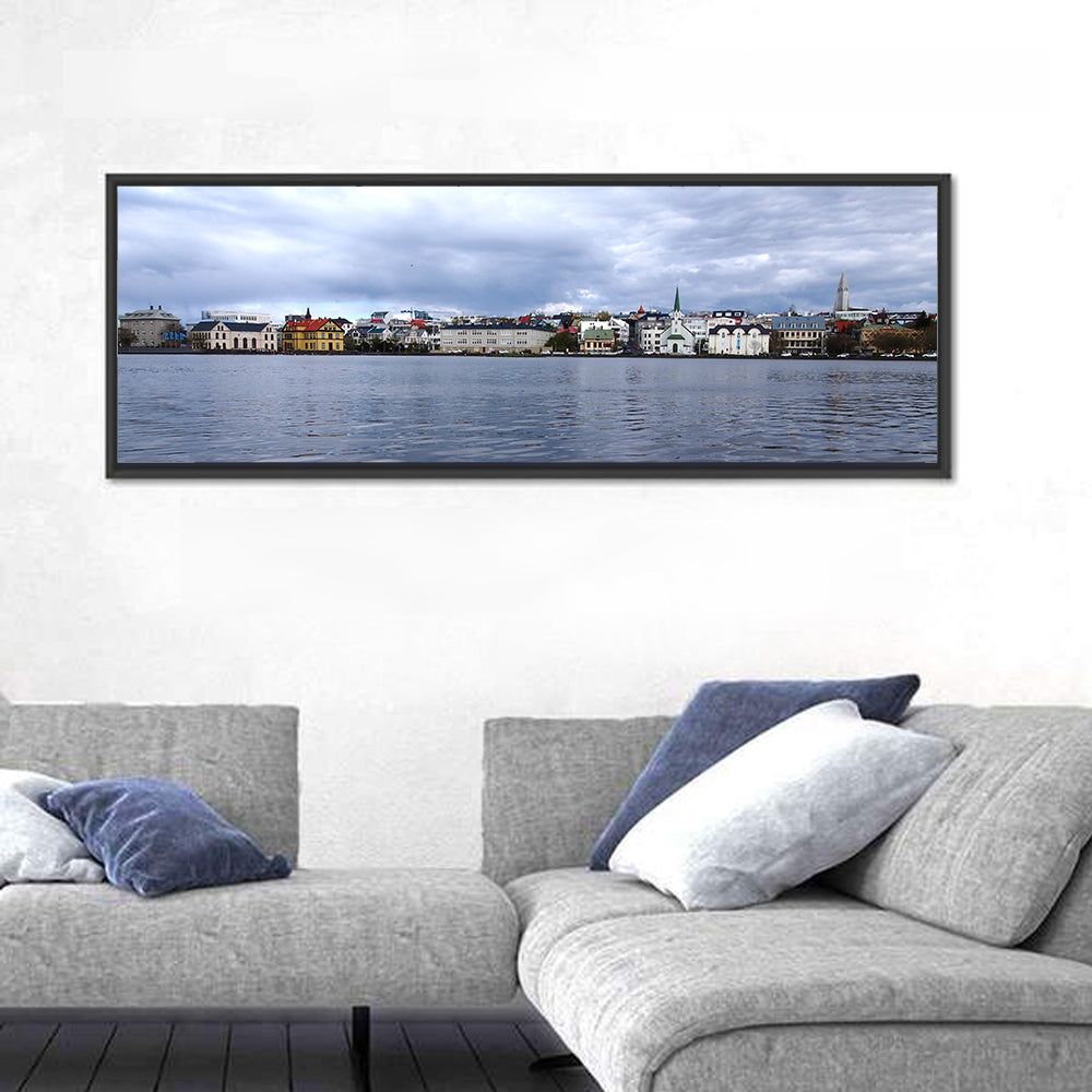 Tjörnin Reykjavik Skyline Wall Art