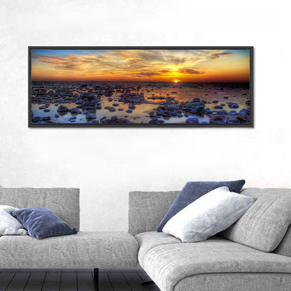Sea Stones Sunset Wall Art