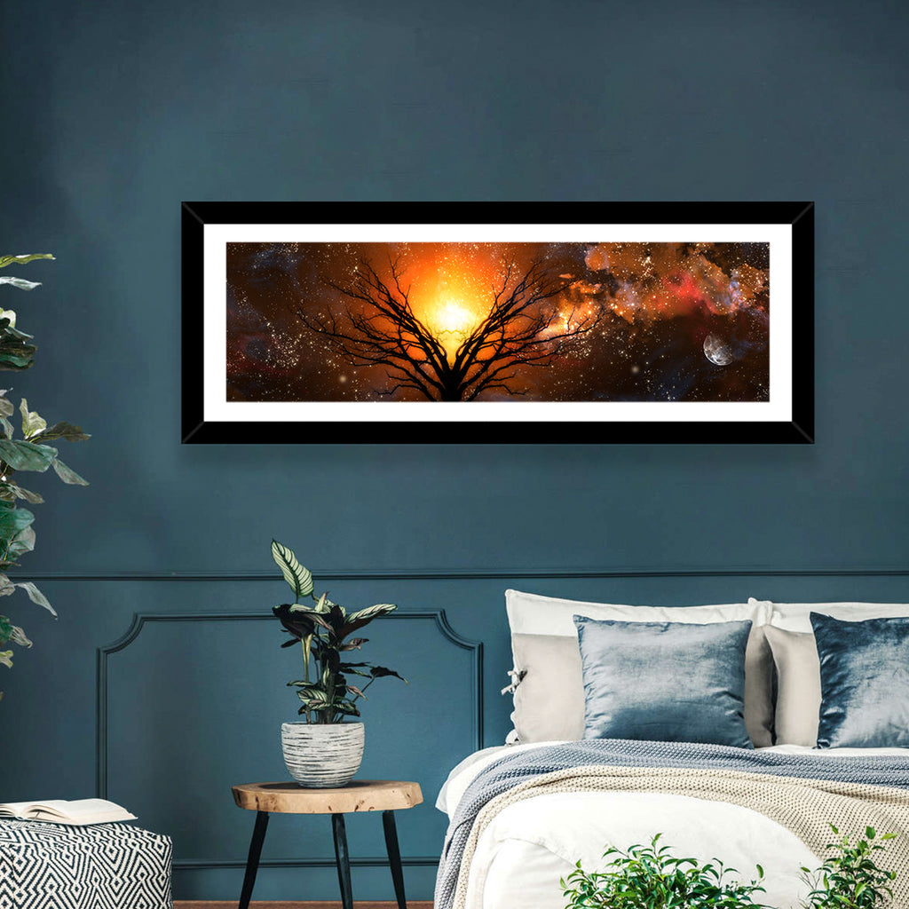 Haunted Tree Under Nebula Wall Art