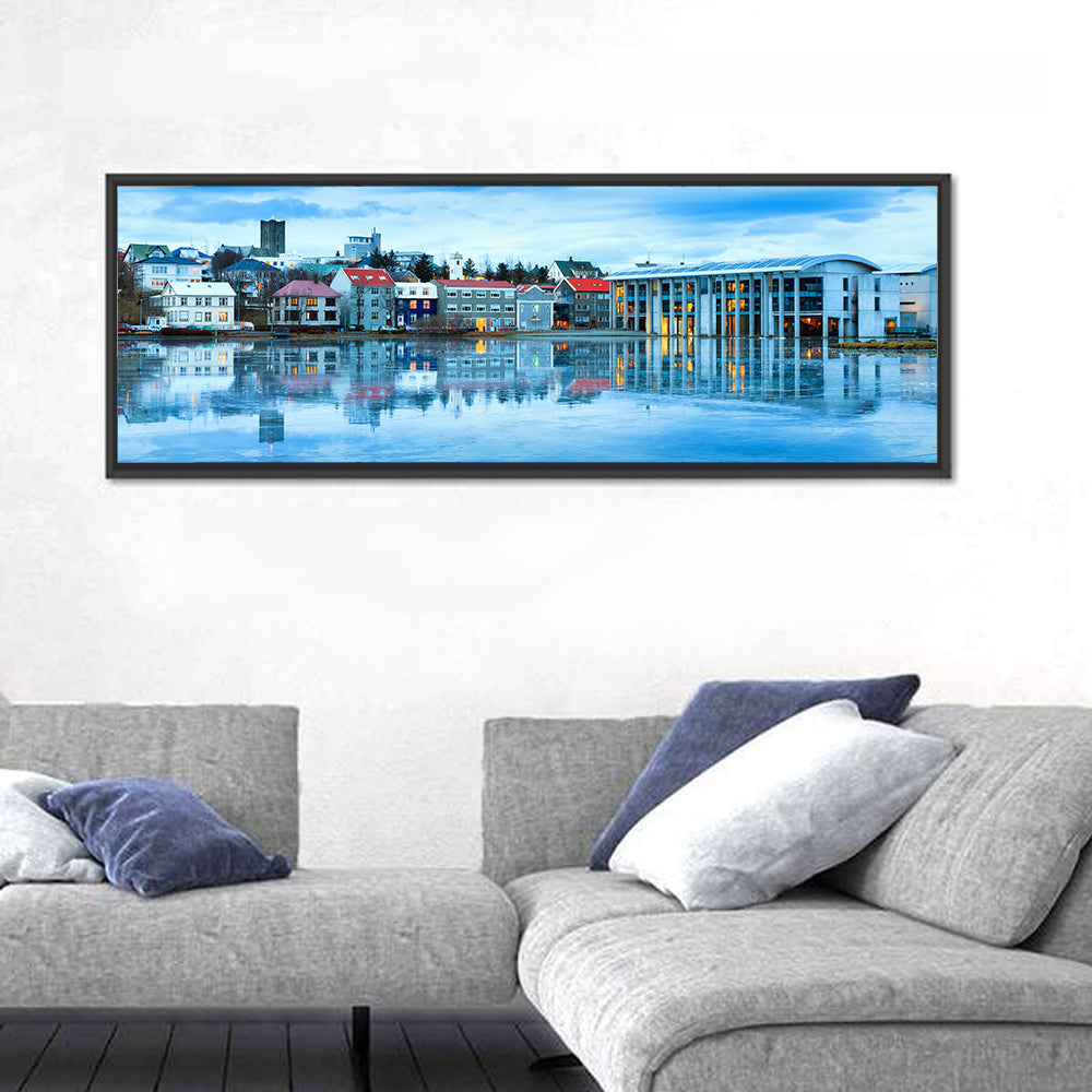 Reykjavik City Hall at Blue Hour Wall Art