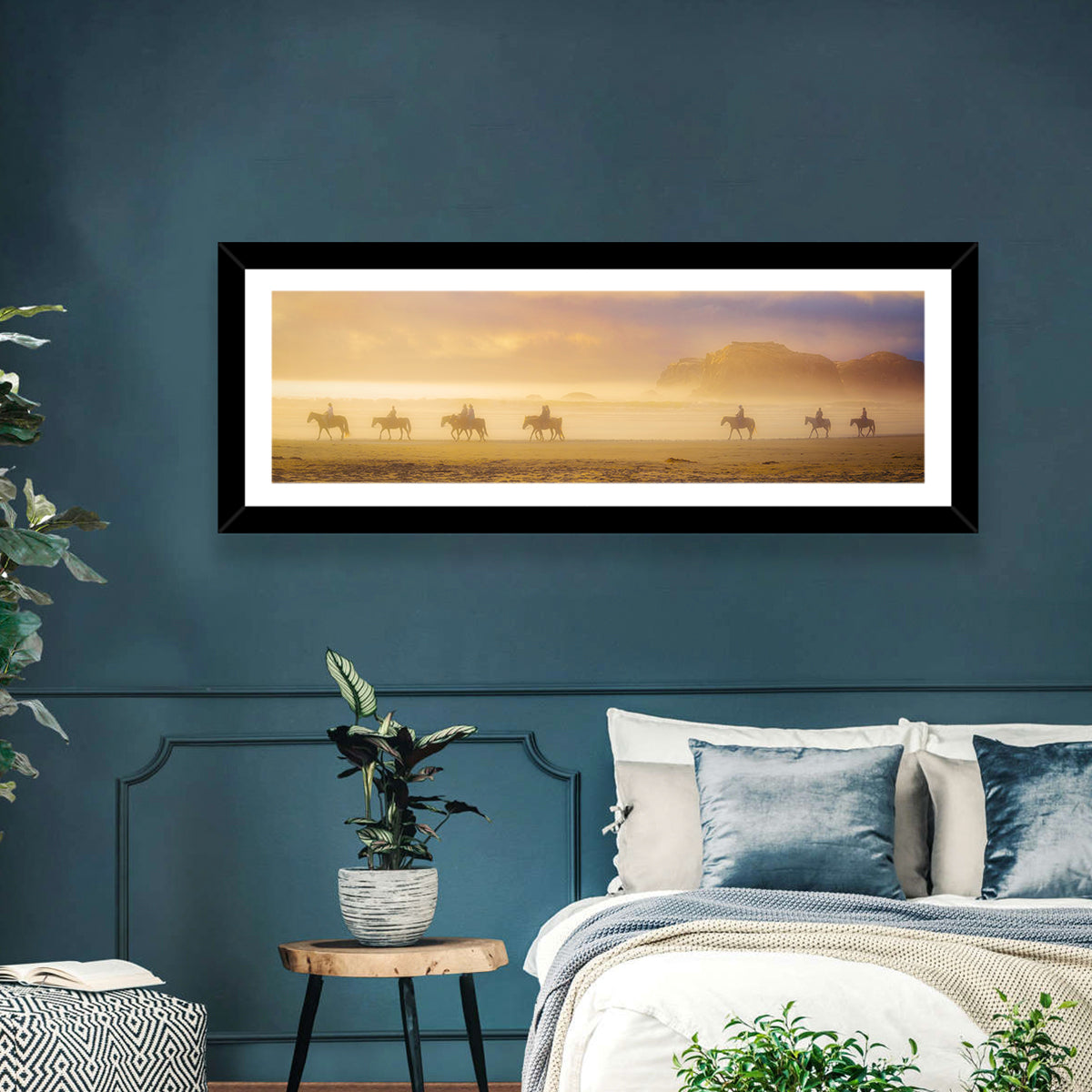 Misty Beach Horseback Riders Wall Art